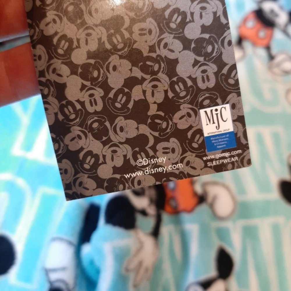 2X DISNEY Mickey Mouse Aqua Lounge Pants, Pajama Bottoms - Picture 8 of 10